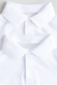 2-pack Long-sleeved Polo Shirts