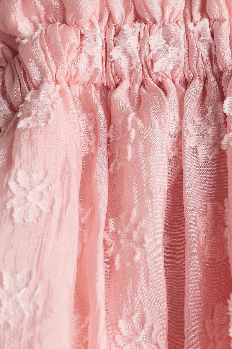 Robe jacquard volantée