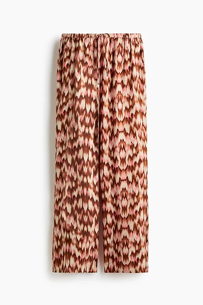 Straight drawstring trousers