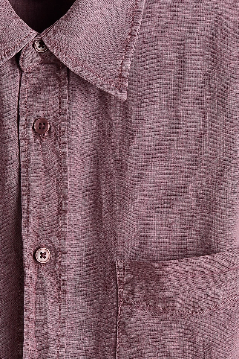 Chemise décontractée en lin mélangé