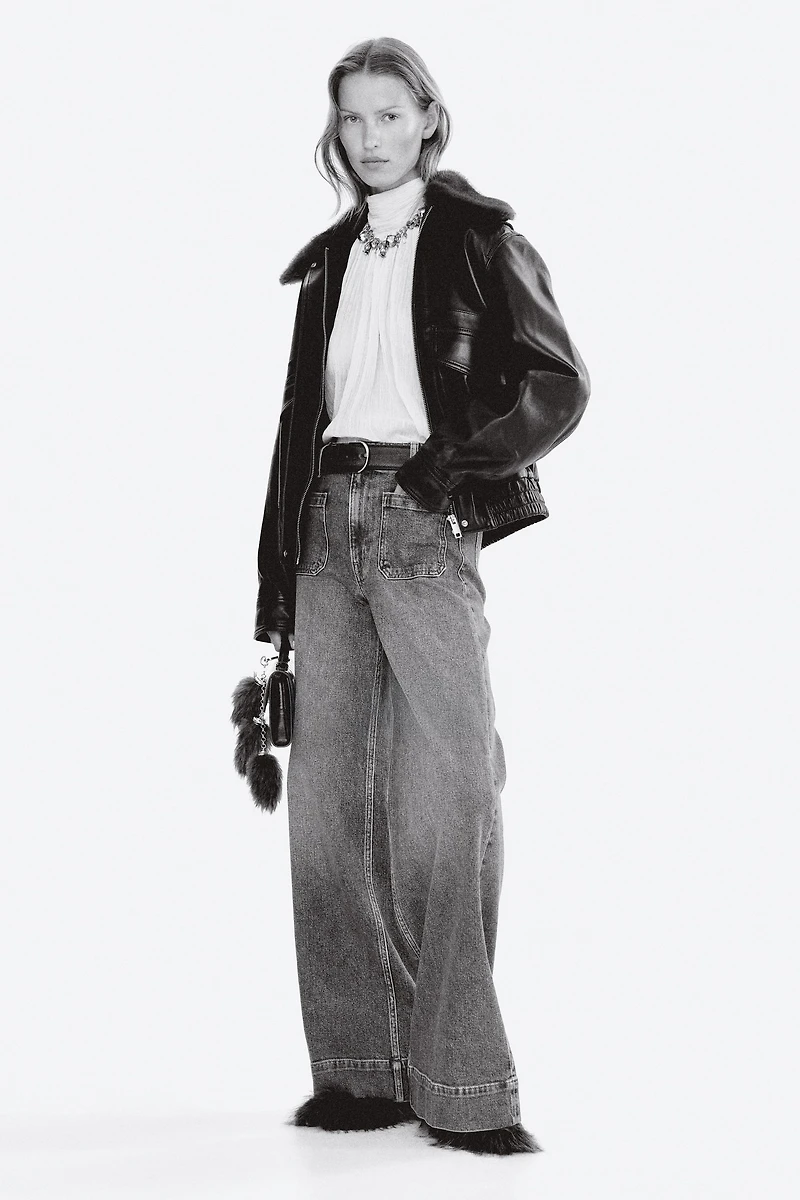 Jean ample taille haute