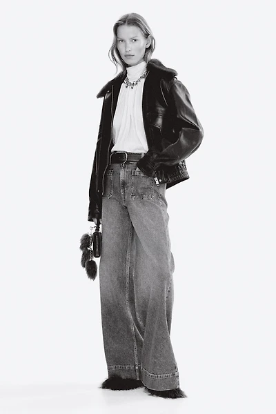 Jean ample taille haute