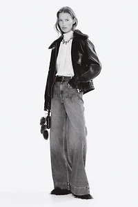 Jean ample taille haute