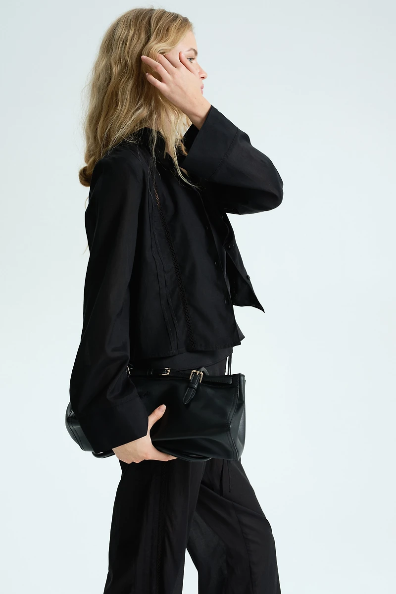 Pintucked Pajama Shirt