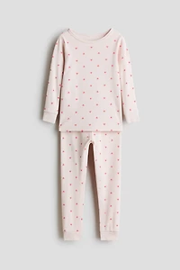 Snug-Fit Printed Cotton Pajamas