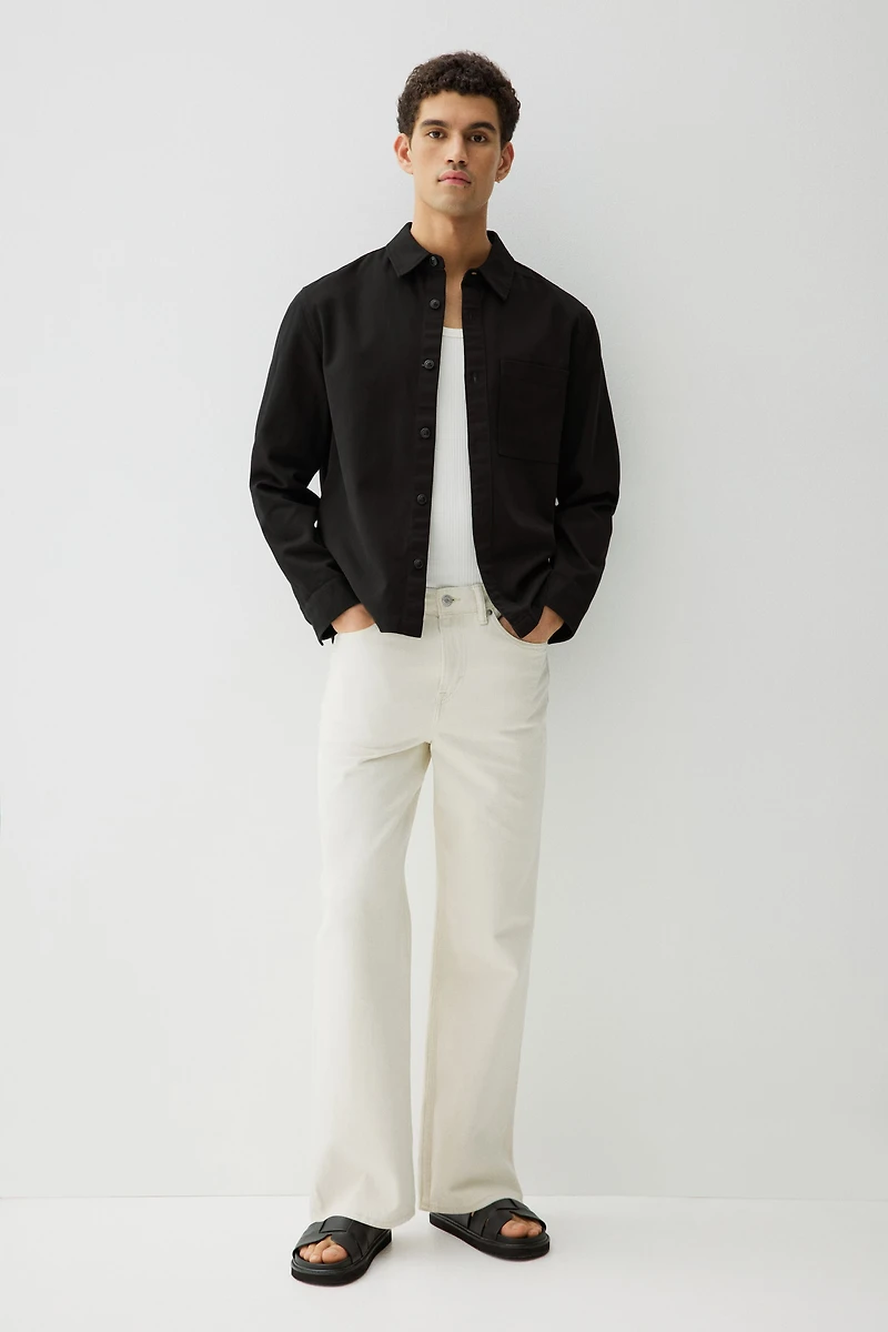 Regular-Fit Cotton Twill Overshirt