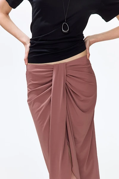 Draped Jersey Skirt