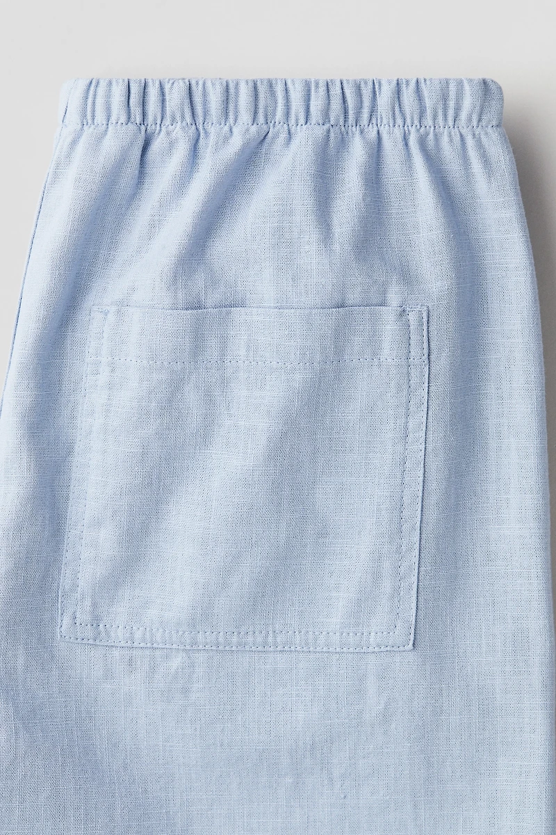 Linen-Blend Pants