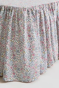 Ruffled Floral Cotton Bedskirt