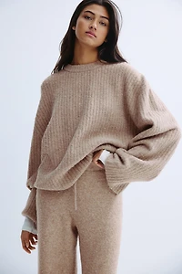 Rib-Knit Wool-Blend Sweater