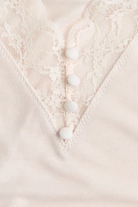 Nuisette en viscose mélangée avec dentelle