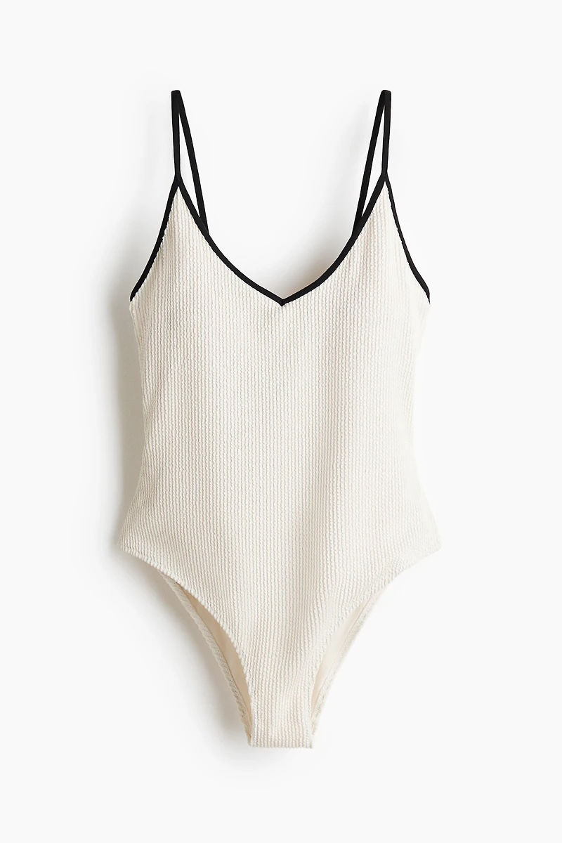 Padded-Cup High-Leg Swimsuit