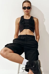 Barrel-Leg Convertible Pants