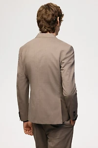 Regular Fit Wool-blend double-breasted jacket