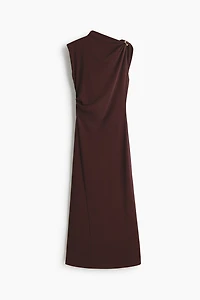 Draped-Detail Jersey Dress