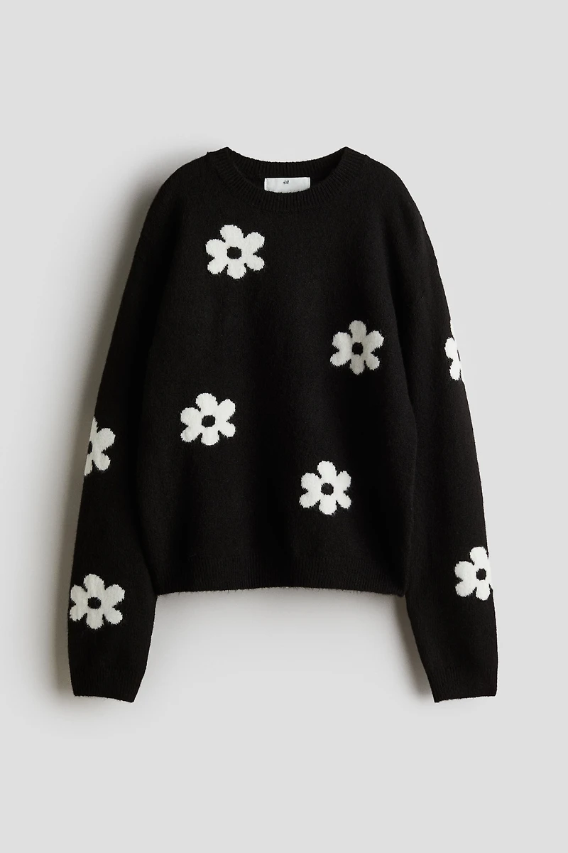 Loose-Fit Motif-Detail Sweater