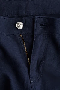 Wide-Leg Linen-Blend Pants
