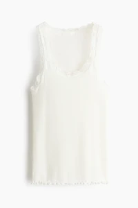 Camisole en viscose mélangée avec dentelle