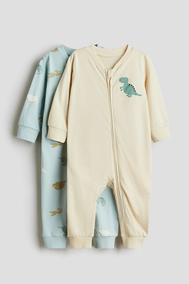 2-pack Cotton Pajama Jumpsuits