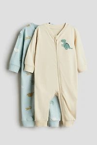 2-pack Cotton Pajama Jumpsuits