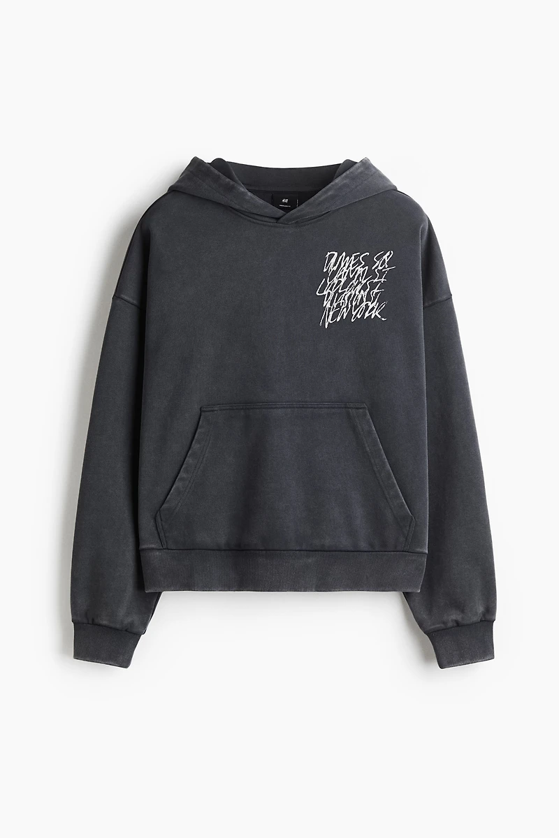 Oversized-Fit Printed Hoodie