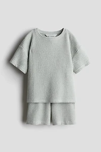 2-Piece Waffled Jersey Set
