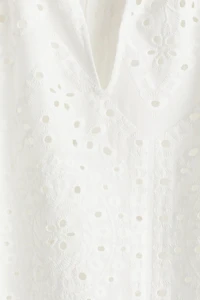 Blouse with Eyelet Embroidery