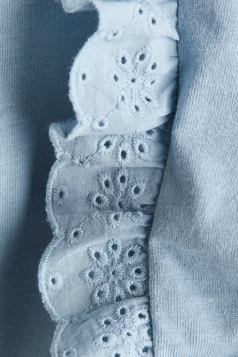 Ruffle-Trimmed Cotton Top