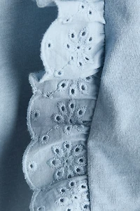 Ruffle-Trimmed Cotton Top