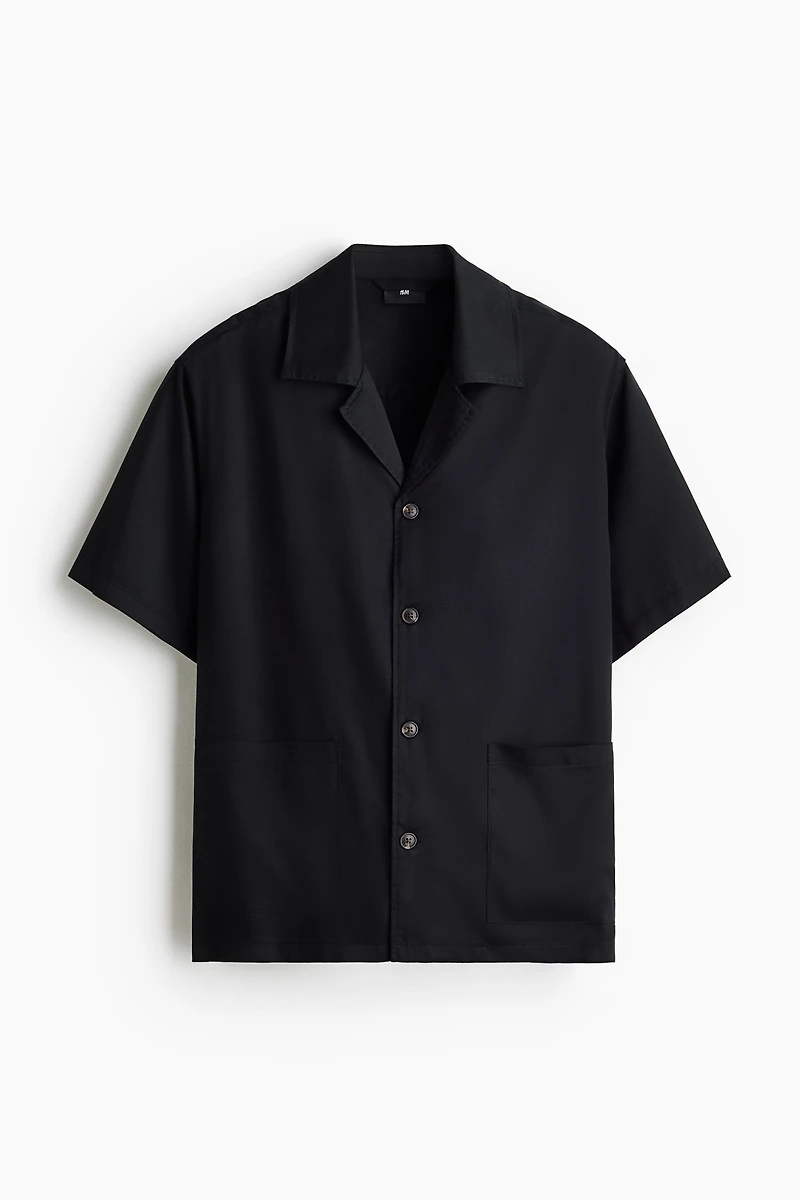 Chemise décontractée à col cubain