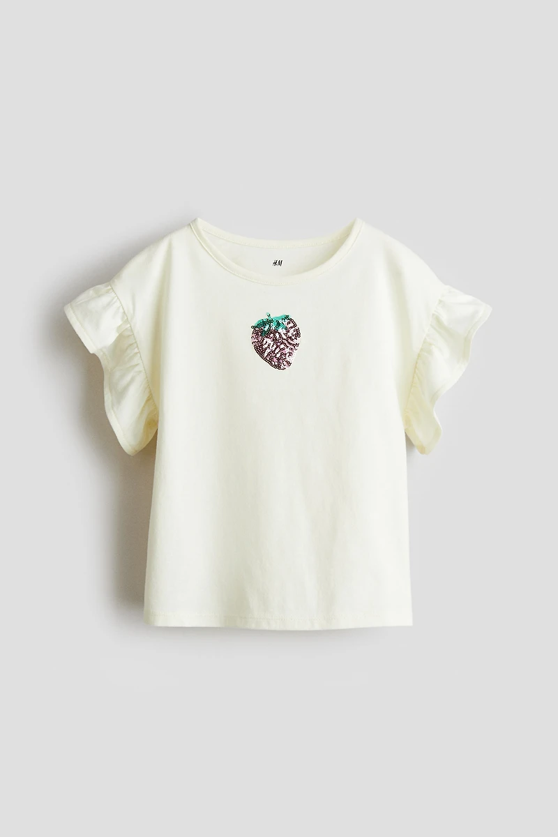 Sequined Cotton Top