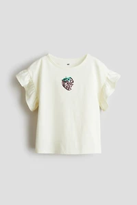 Sequined Cotton Top