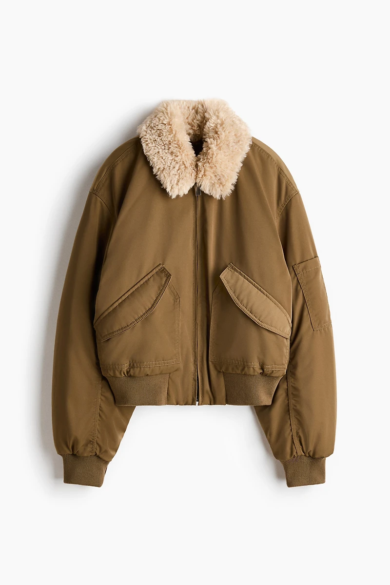 Blouson aviateur avec col