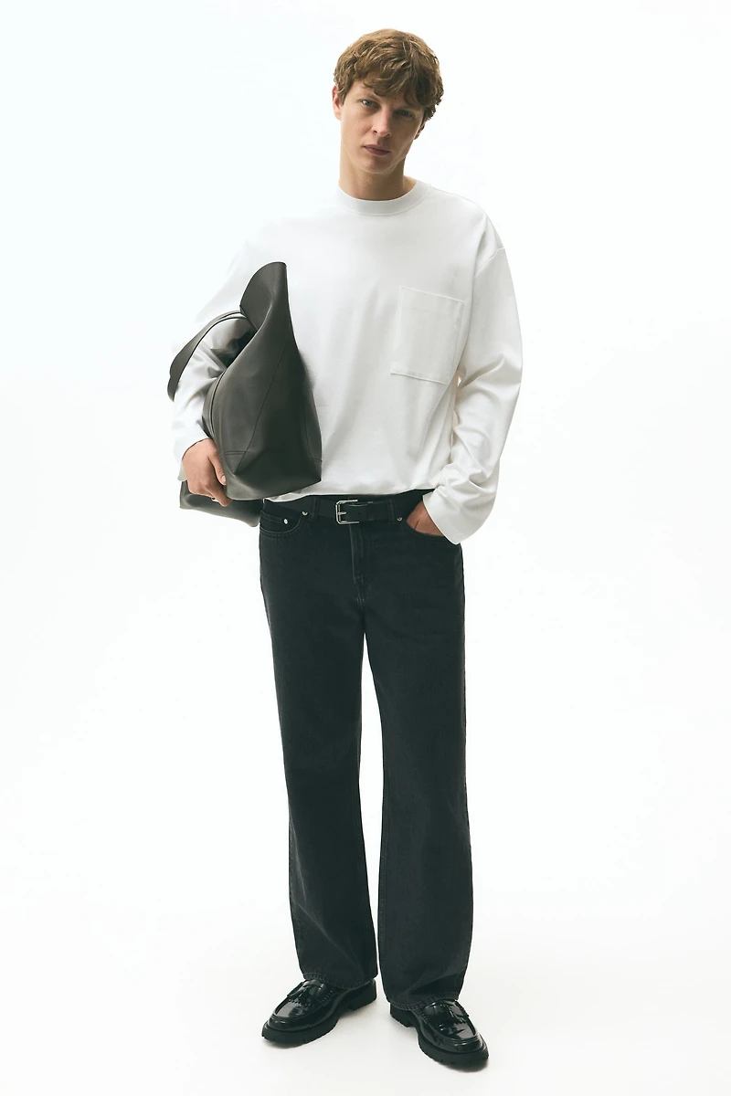 Loose-Fit Long-Sleeved Jersey Shirt