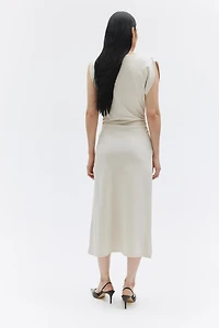 Robe en jersey à encolure bateau