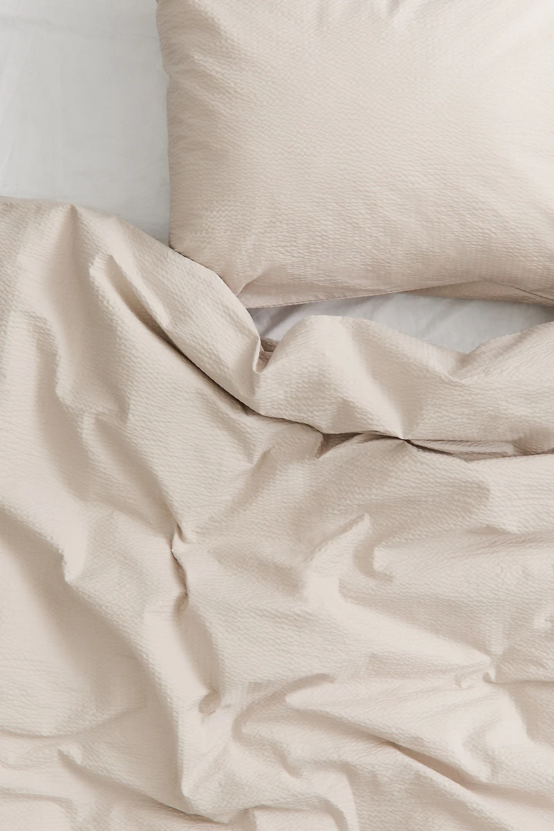Seersucker Twin Duvet Cover Set