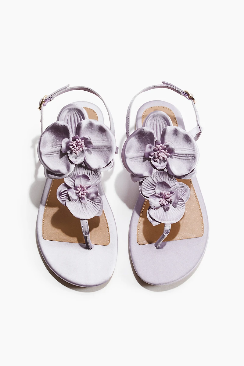 Appliquéd Strappy Sandals