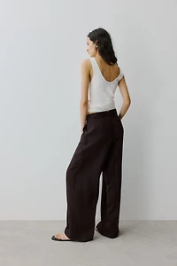 Wide-Leg Dress Pants