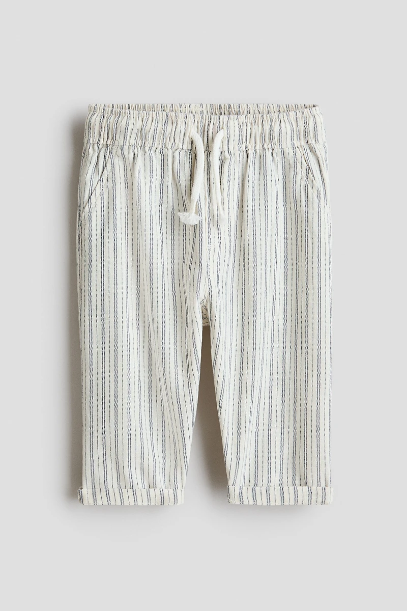 Linen-Blend Pants