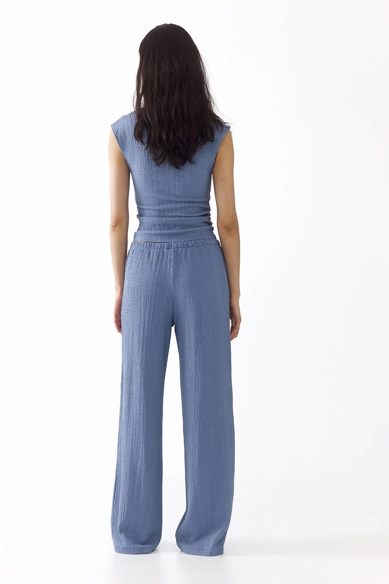 Textured Jersey Pants