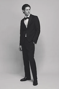 Slim-Fit Wool-Blend Tuxedo Pants