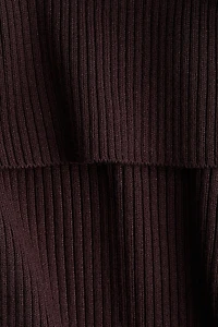 Rib-knit Off-the-shoulder Top