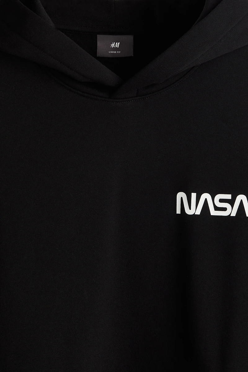 Kangourou ample avec inscription