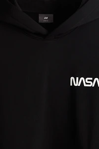 Kangourou ample avec inscription