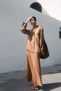 Chiffon maxi skirt
