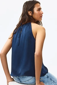 Crinkled Satin Top