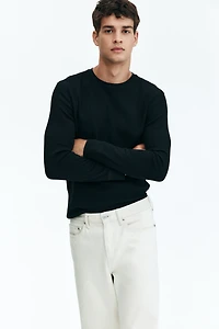 Slim Fit Waffled Jersey Shirt