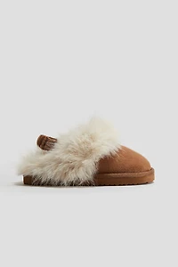 Fluffy-Lined Slippers