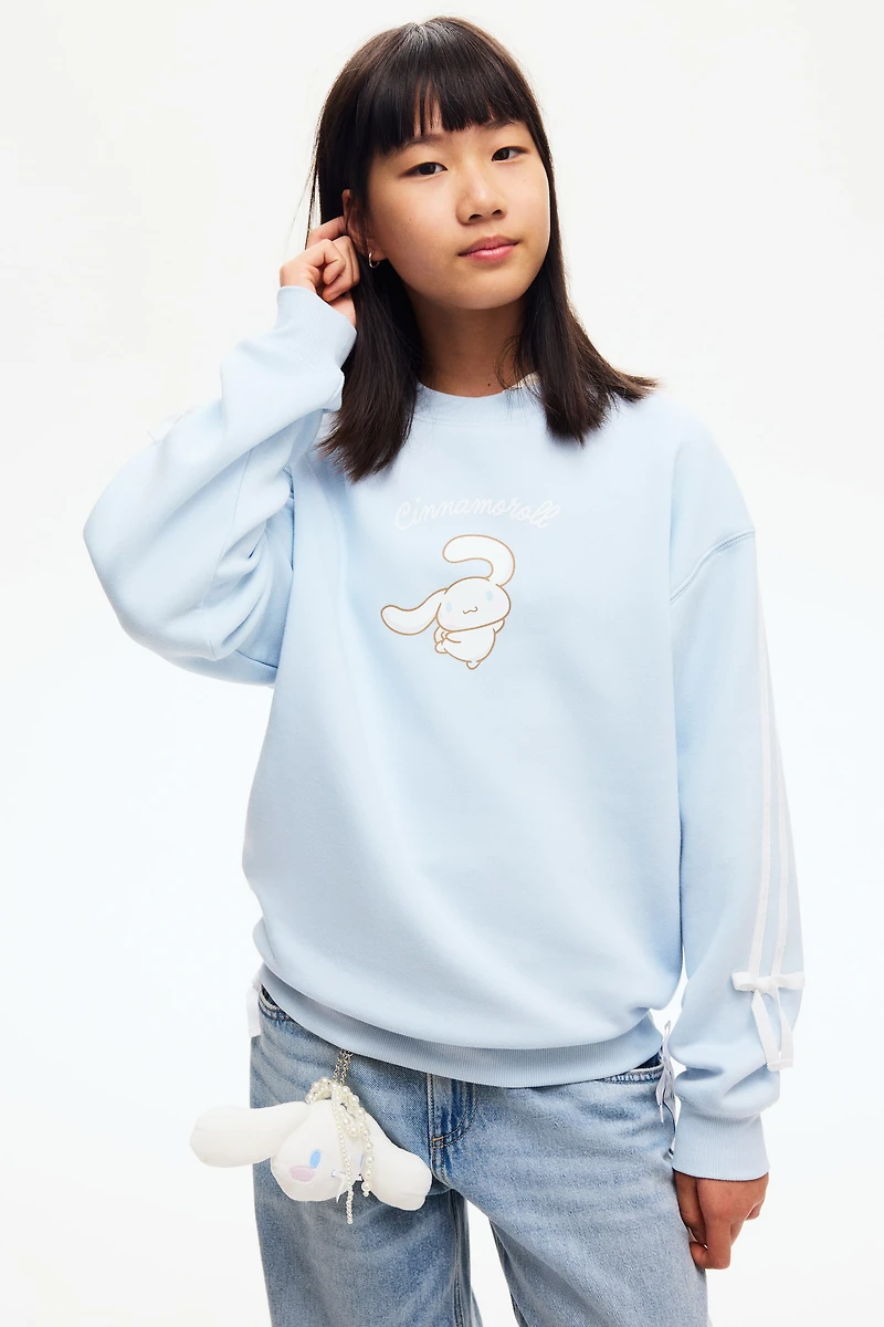Oversized Sweatshirt with Printed Motif
