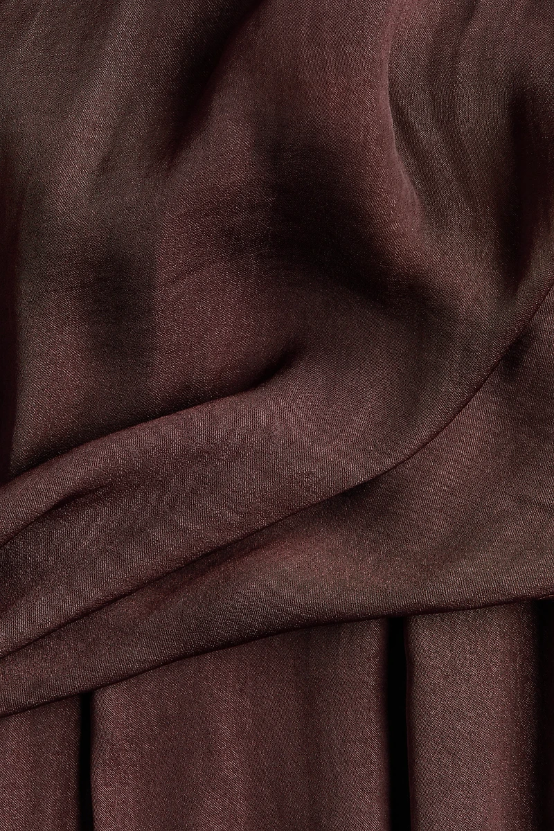 Draped Satin Dress